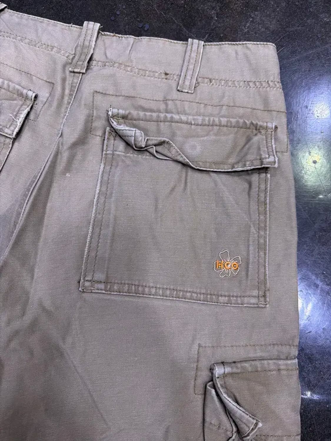 HCO 빈티지 데미지 워싱 카고팬츠 베이지 32 상품이미지8