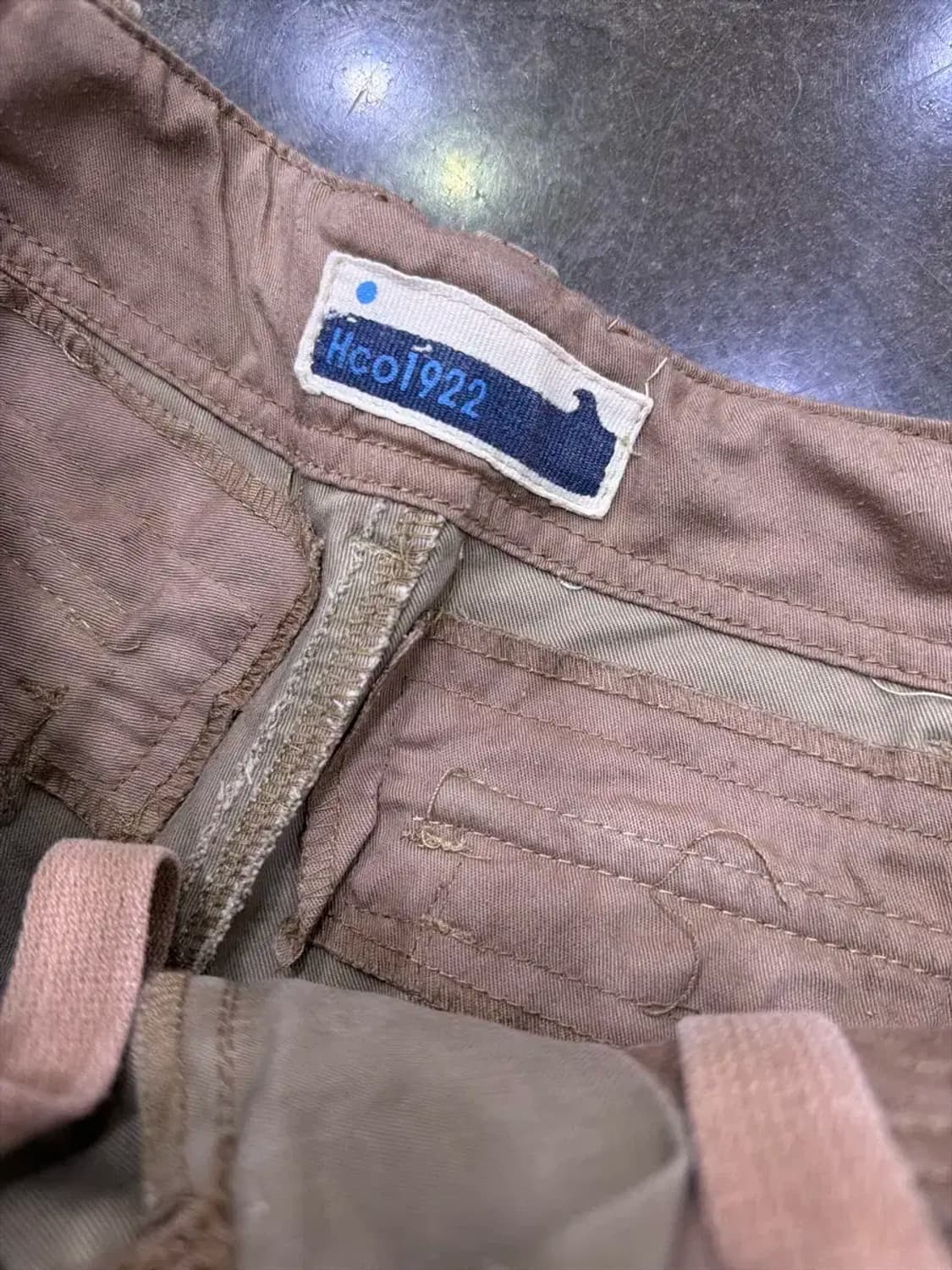 HCO 빈티지 데미지 워싱 카고팬츠 베이지 32 상품이미지9