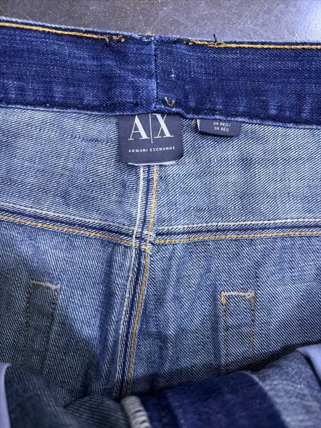 아르마니 익스체인지 헤어라인 워싱 데님팬츠 34 상품이미지8