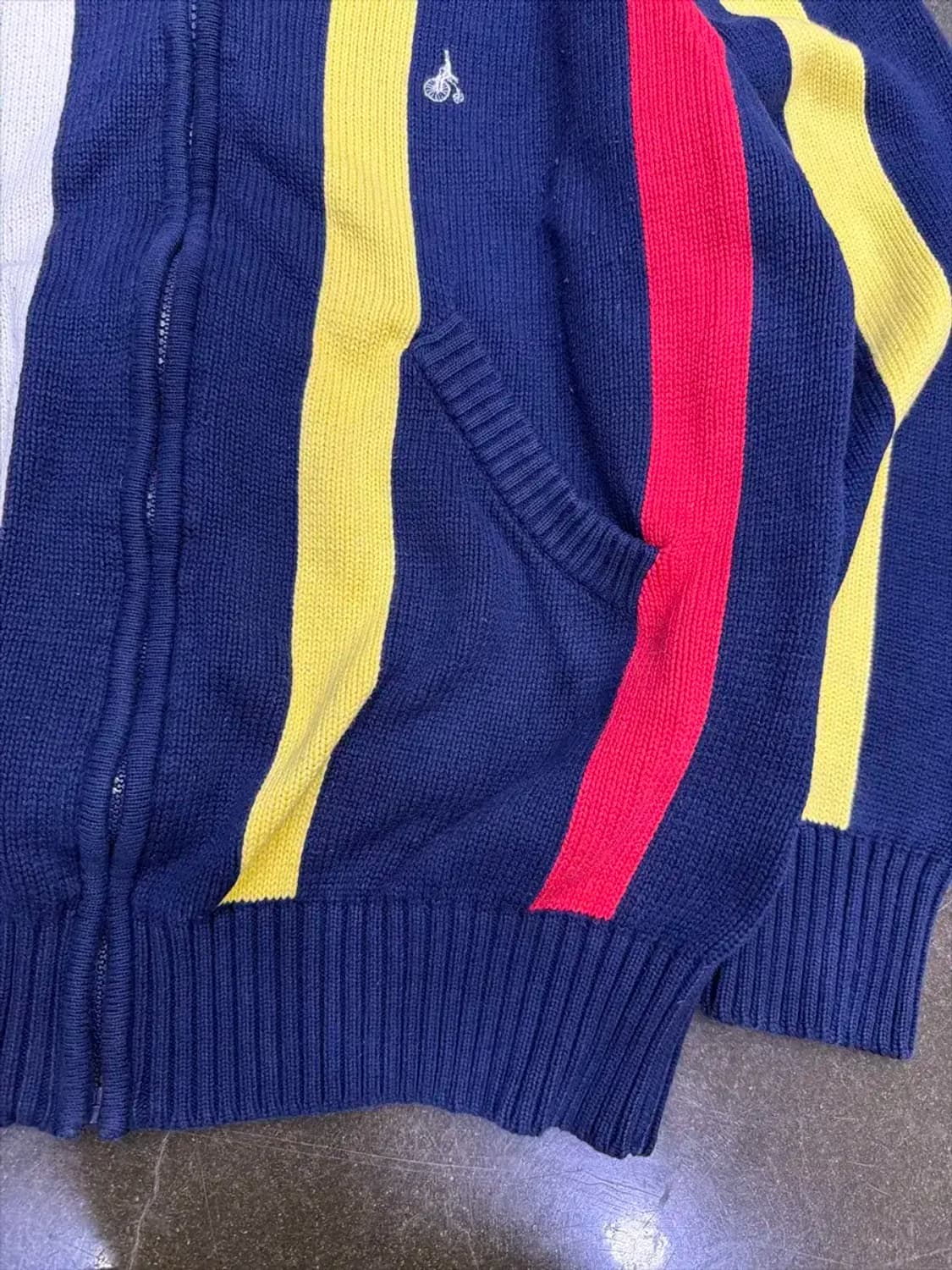 빈폴 멀티 배색 스트라이프 니트 집업 자켓 100 상품이미지5