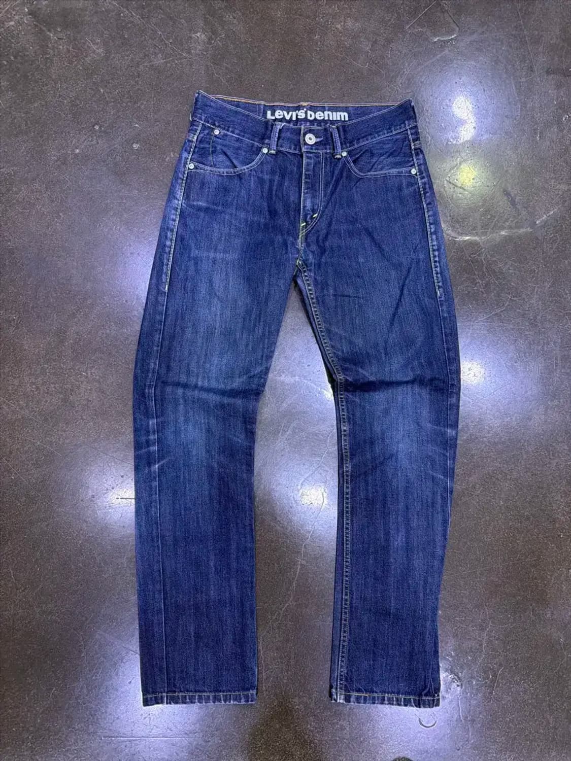 리바이스 523 스트레이트핏 워싱 인디고 데님팬츠 32 상품이미지1