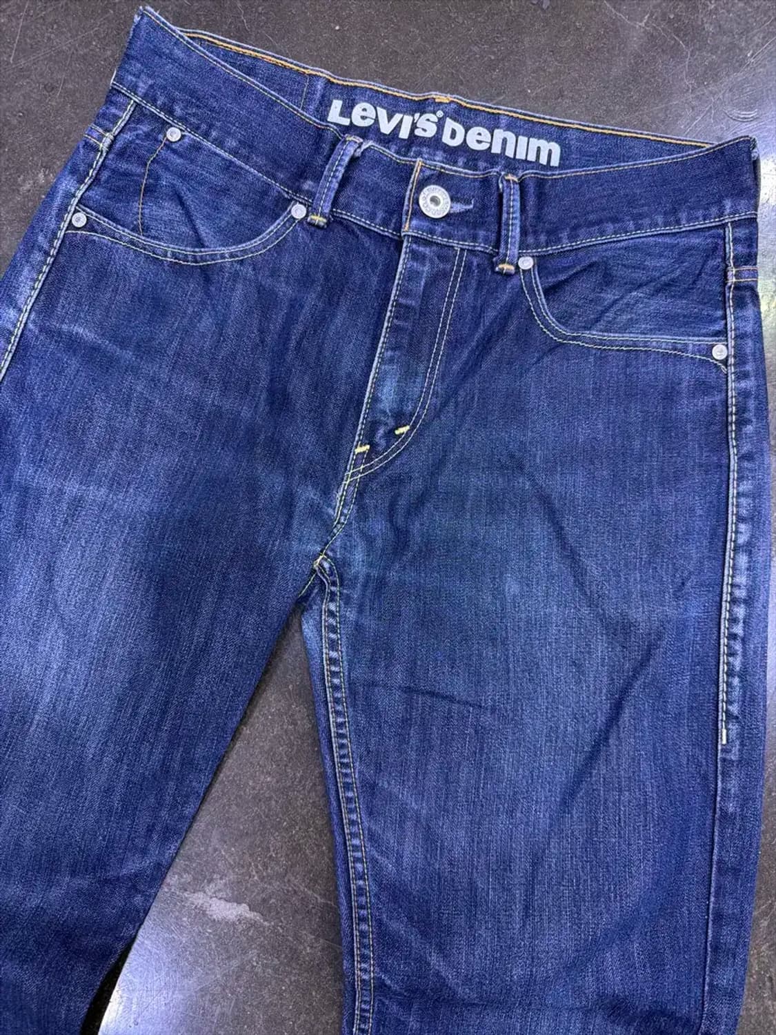 리바이스 523 스트레이트핏 워싱 인디고 데님팬츠 32 상품이미지3