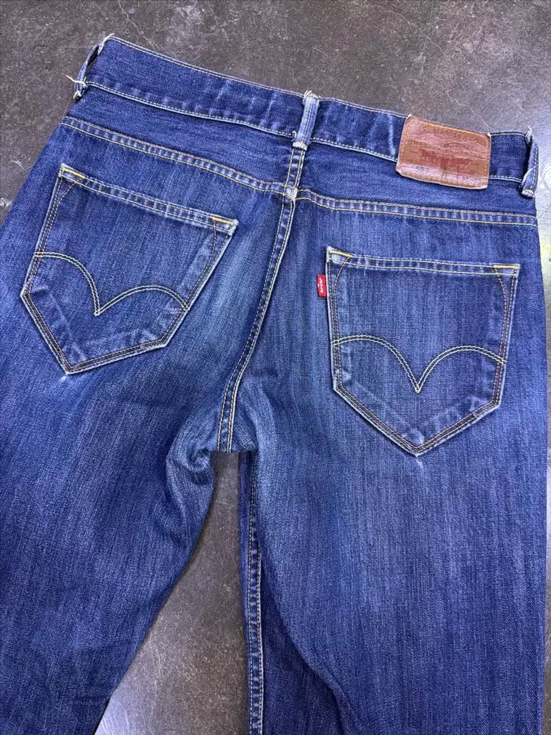 리바이스 523 스트레이트핏 워싱 인디고 데님팬츠 32 상품이미지6