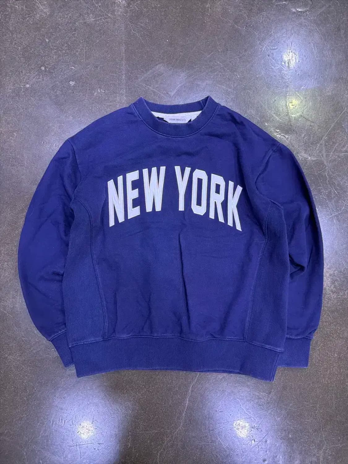 유니폼브릿지 뉴욕 자수 패치 네이비 맨투맨 스웻셔츠 M 상품이미지2