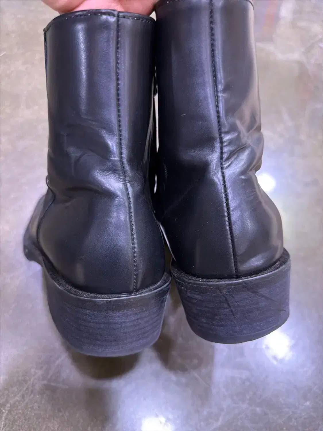 메종미네드 스퀘어토 지퍼 부츠 블랙 260 상품이미지6