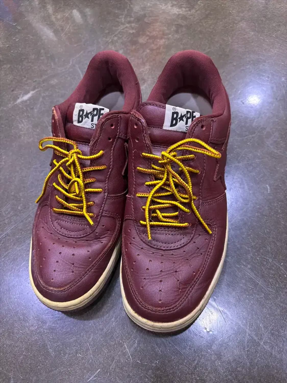 베이프 베이프스타 로우 레드윙 버건디 포스 스니커즈 285 상품이미지2