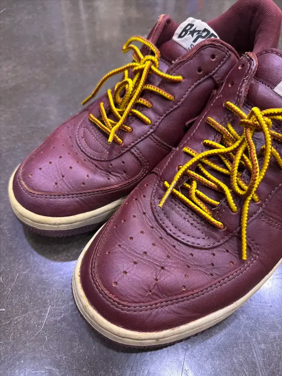 베이프 베이프스타 로우 레드윙 버건디 포스 스니커즈 285 상품이미지3
