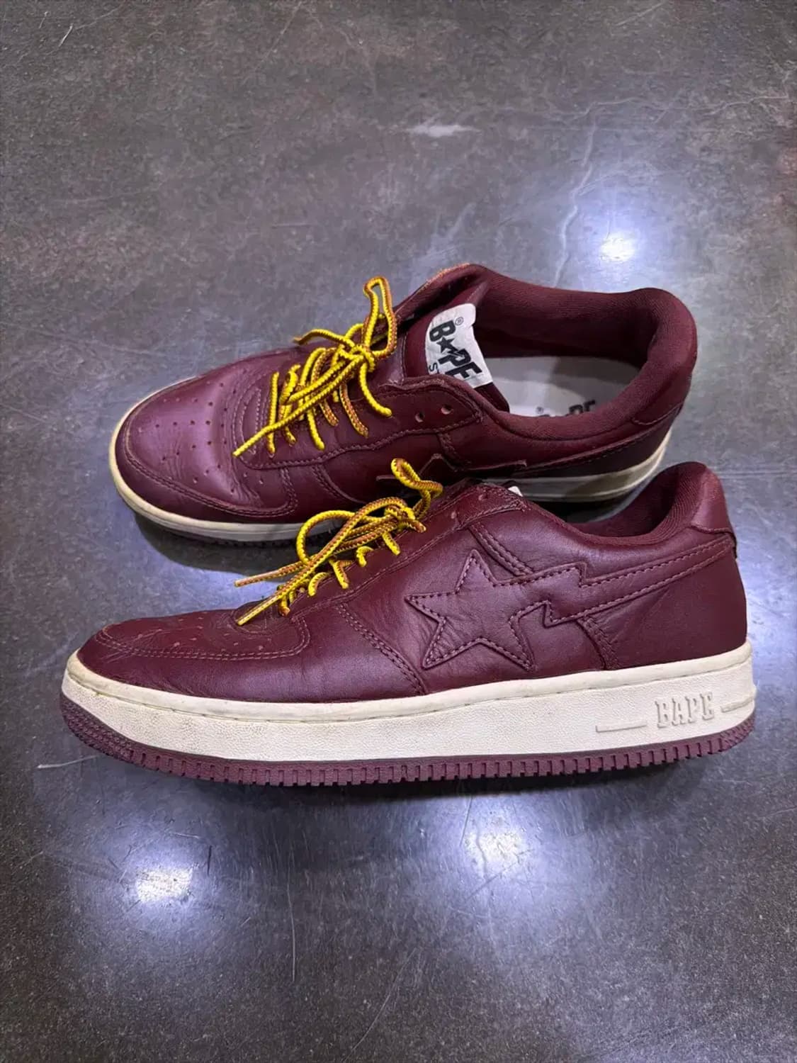 베이프 베이프스타 로우 레드윙 버건디 포스 스니커즈 285 상품이미지6