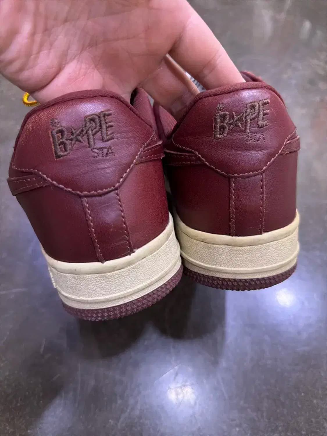 베이프 베이프스타 로우 레드윙 버건디 포스 스니커즈 285 상품이미지7