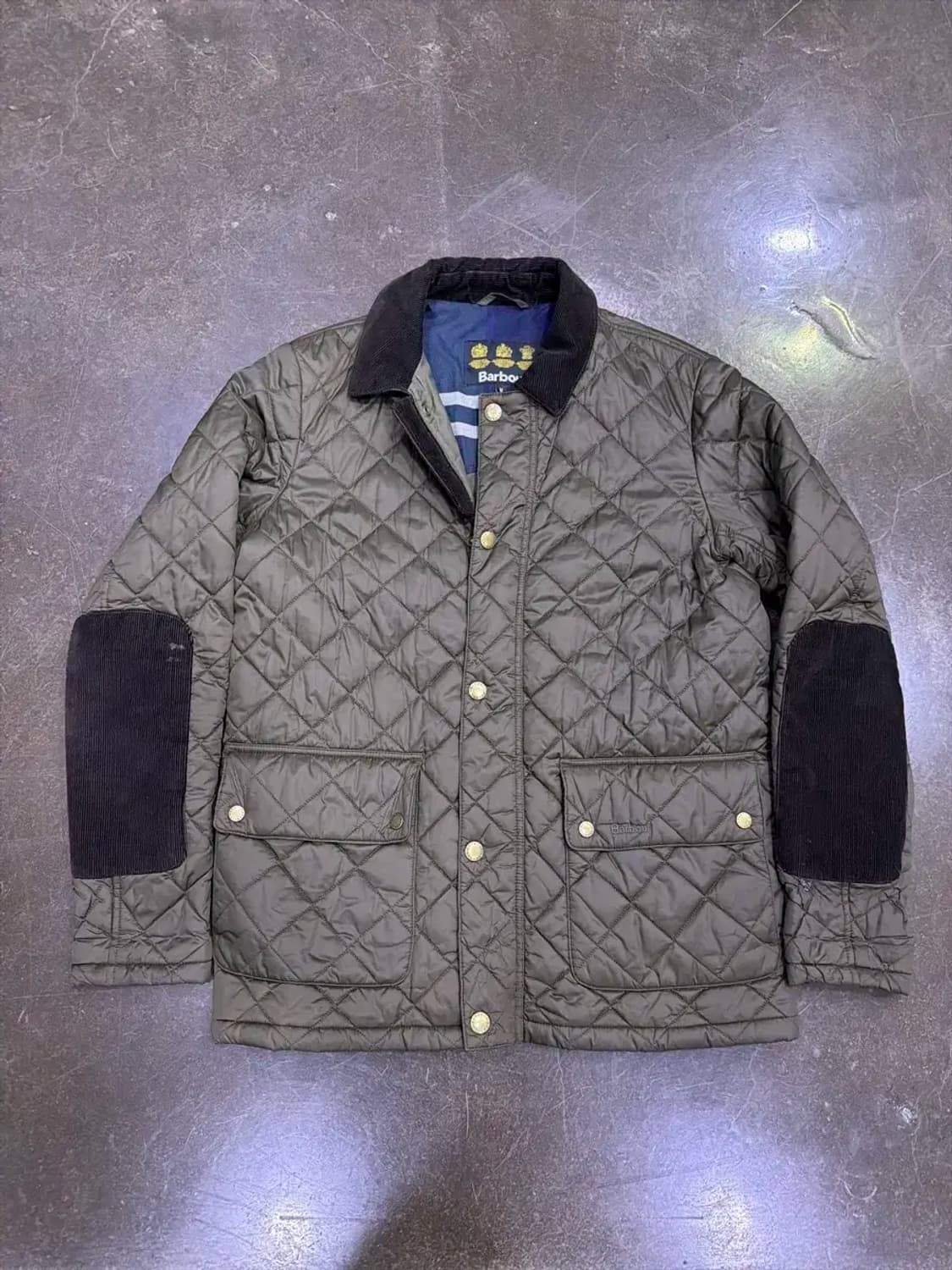 바버 디글 퀼팅 자켓 올리브 그린 M 상품이미지1