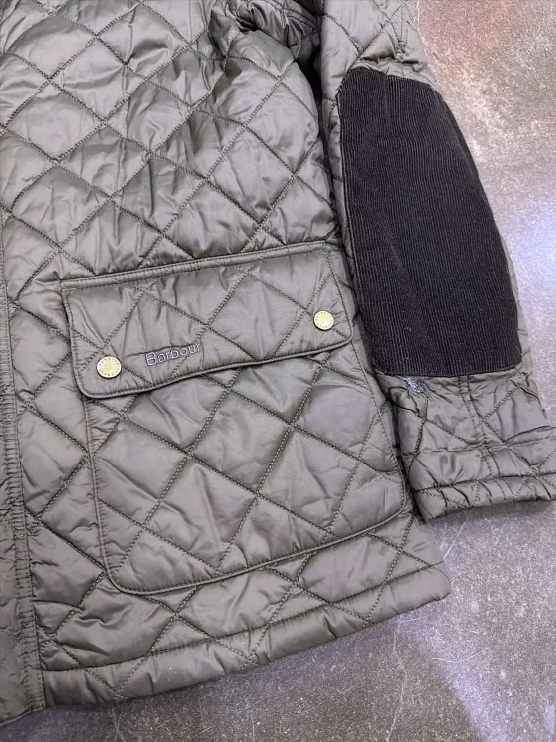 바버 디글 퀼팅 자켓 올리브 그린 M 상품이미지4