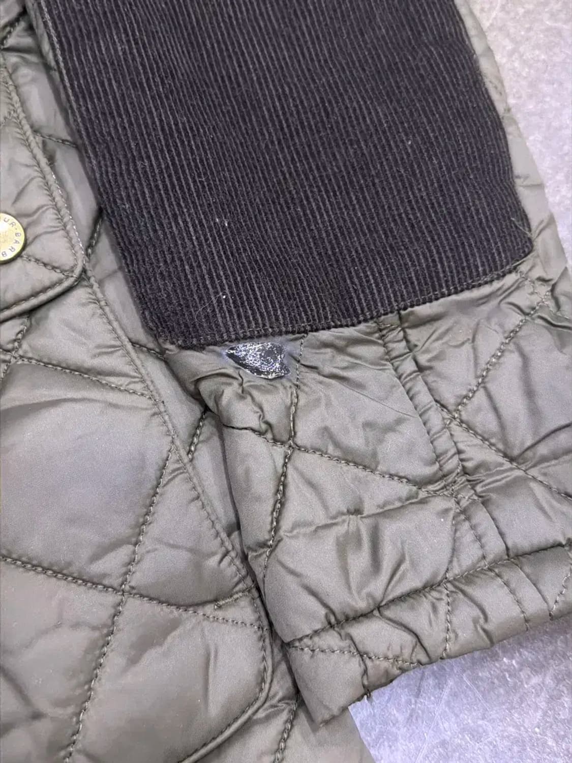 바버 디글 퀼팅 자켓 올리브 그린 M 상품이미지5