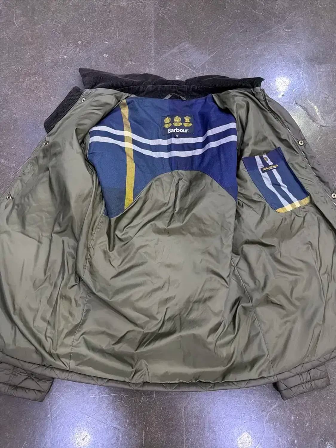 바버 디글 퀼팅 자켓 올리브 그린 M 상품이미지7