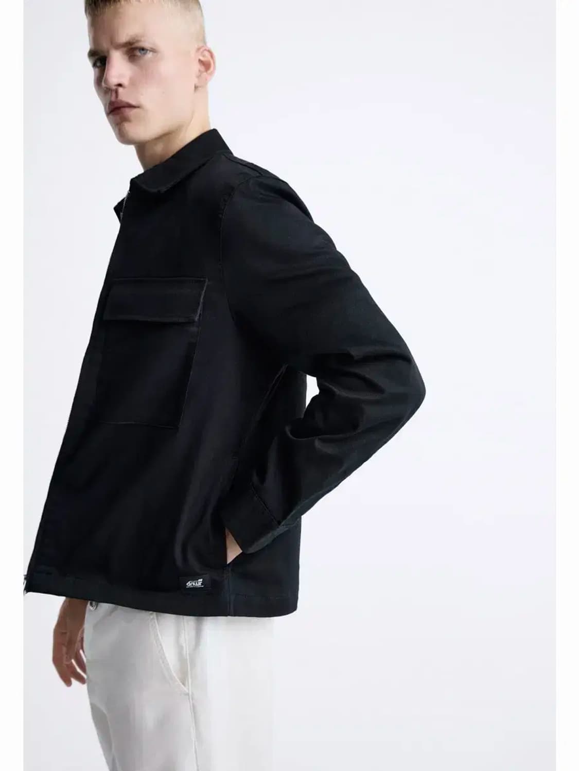 자라 유틸리티 포켓 오버핏 집업자켓 블랙 XL 상품이미지2