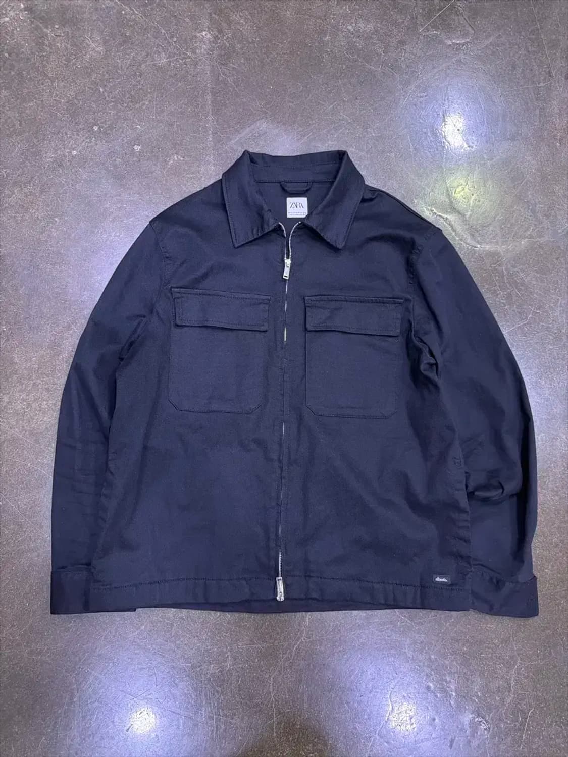 자라 유틸리티 포켓 오버핏 집업자켓 블랙 XL 상품이미지3