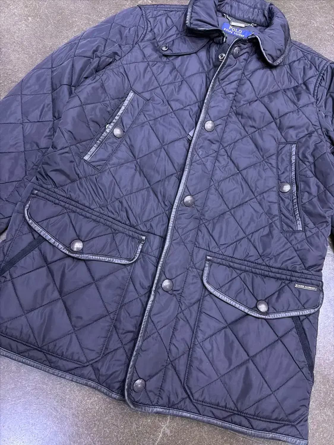 폴로 랄프로렌 클래식 퀼팅자켓 블랙 M 상품이미지5