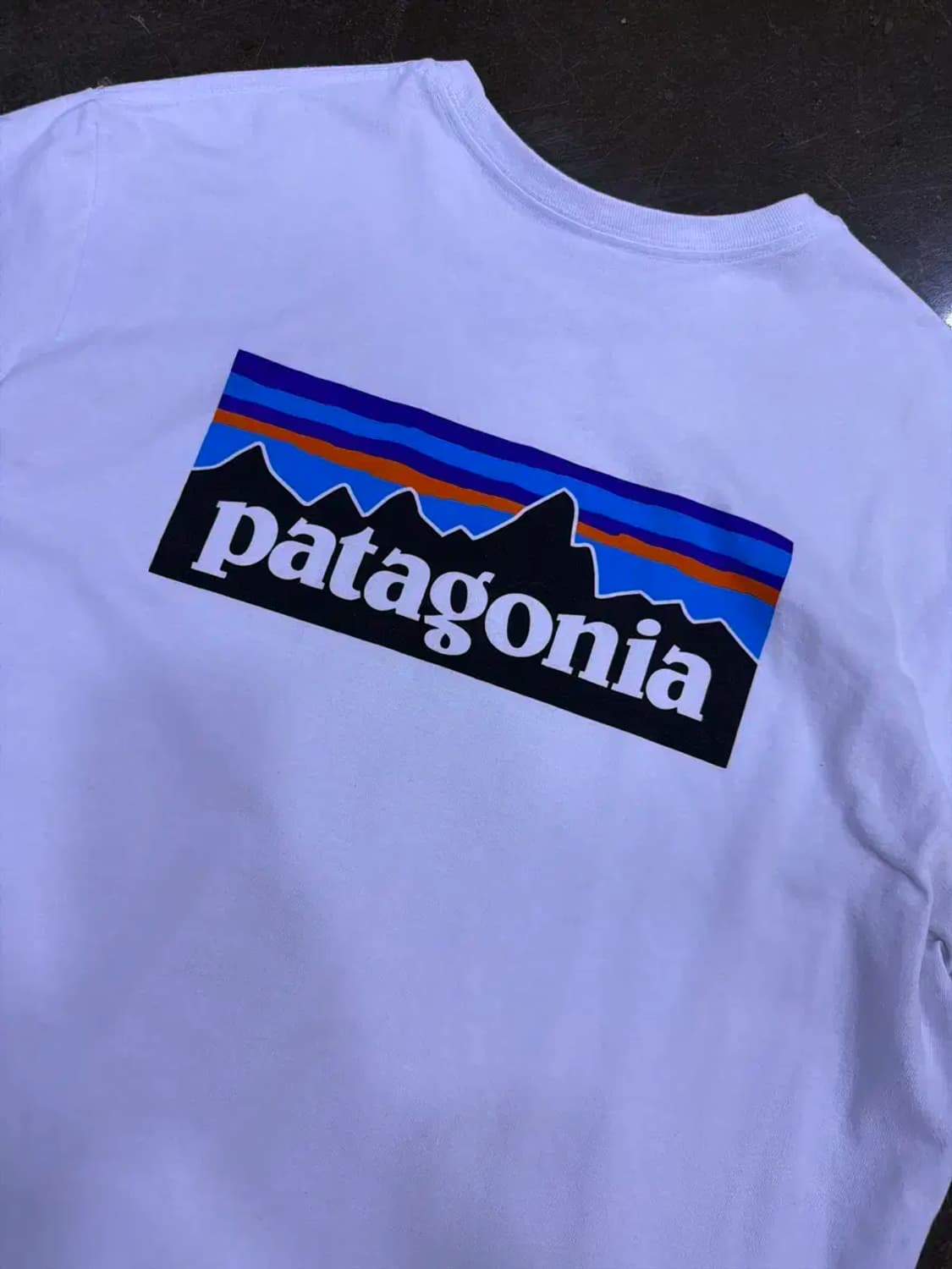 파타고니아 로고 반팔티 화이트 L 상품이미지4
