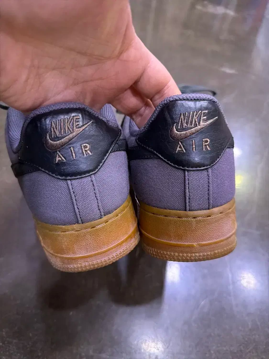 나이키 에어포스1 07 로우 캔버스 그레이 블랙 검솔 270 상품이미지6