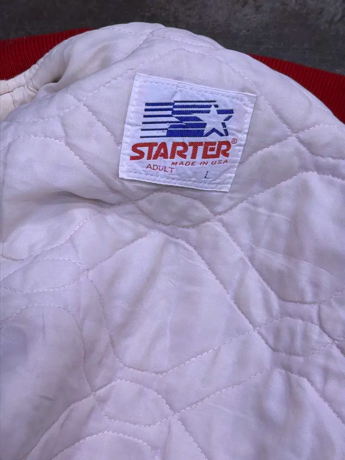 스타터 80's 메릴랜드 NCAA 레드 스타디움 점퍼 바시티 L 상품이미지7