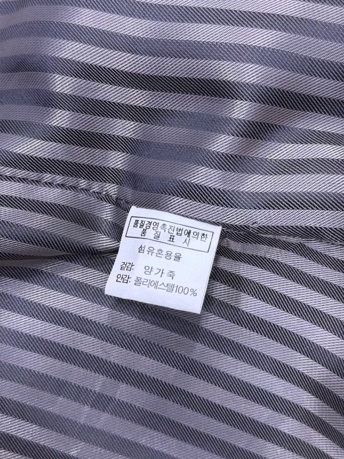 노블레스 심플 싱글 블레이저 양가죽 레더 자켓 L 상품이미지9