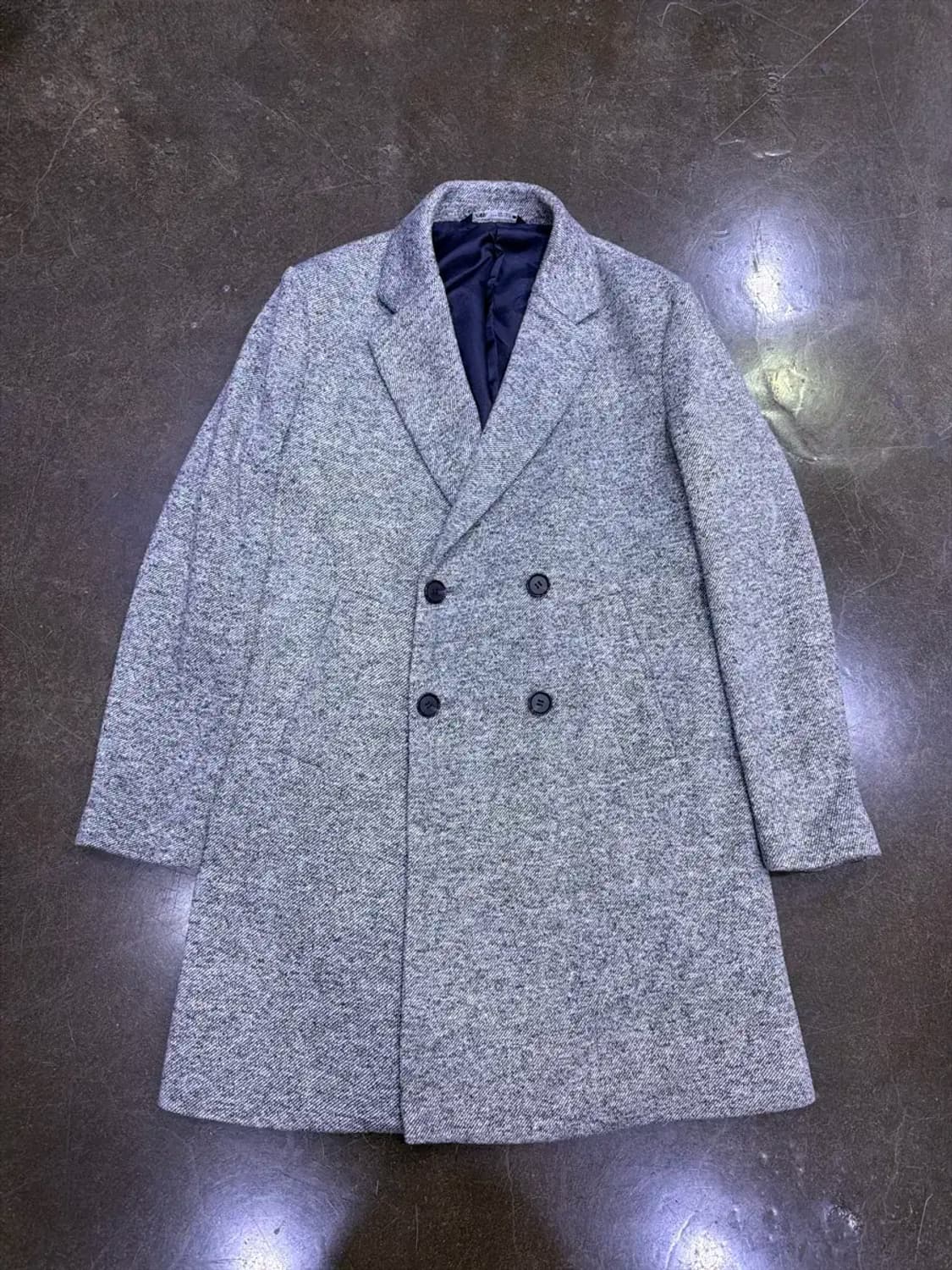 자라 더블 브레스트 하프 코트 그레이 M 상품이미지1