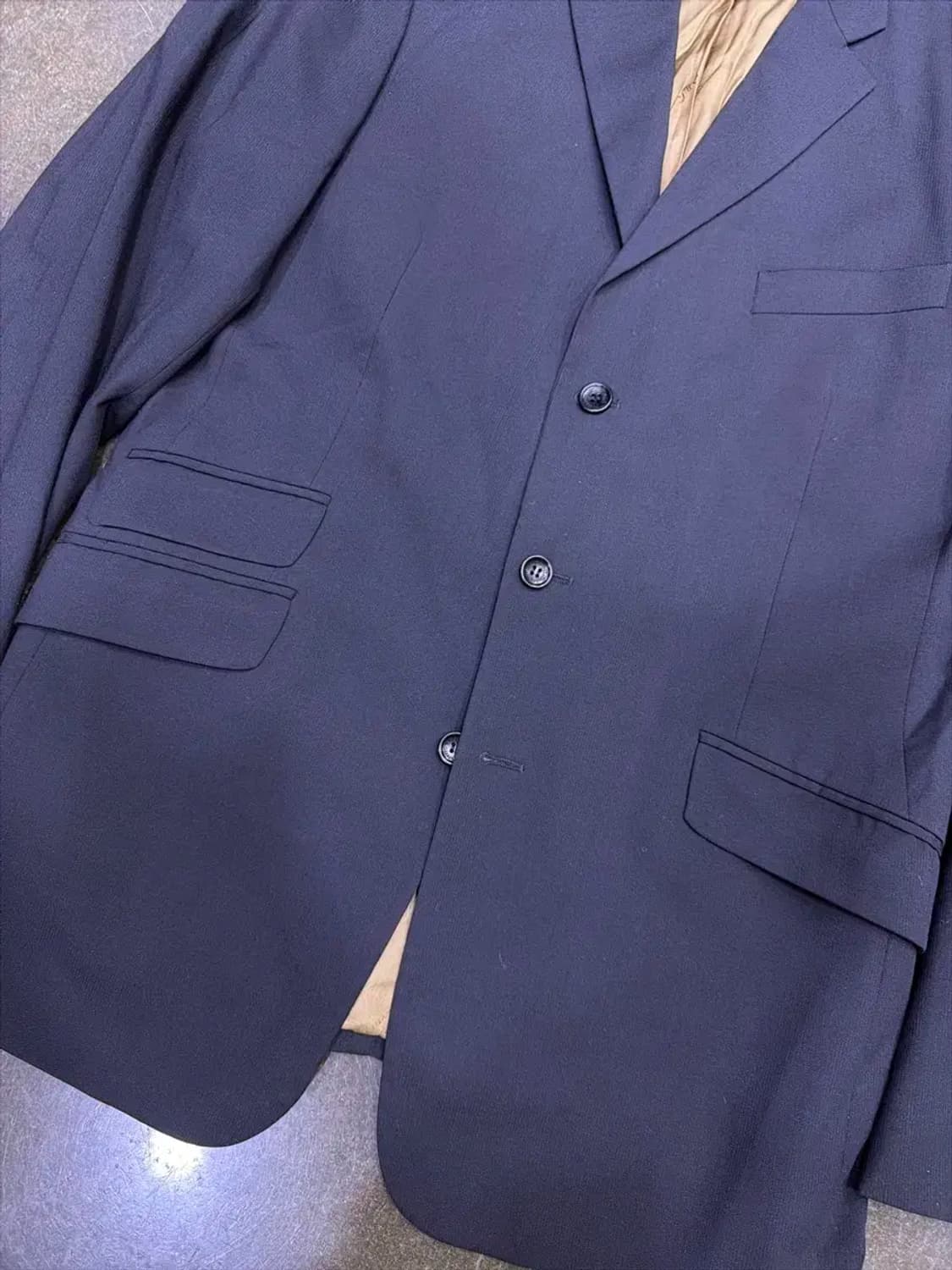 D&G 돌체앤가바나 입체 스트라이프 블랙 3버튼 블레이저 자켓 54 상품이미지4