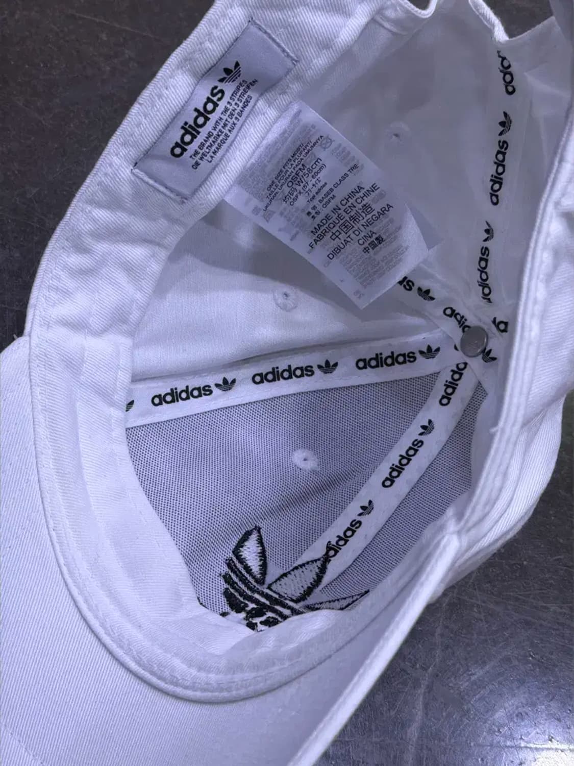 아디다스 오리지널 트레포일 자수 볼캡 화이트 상품이미지5