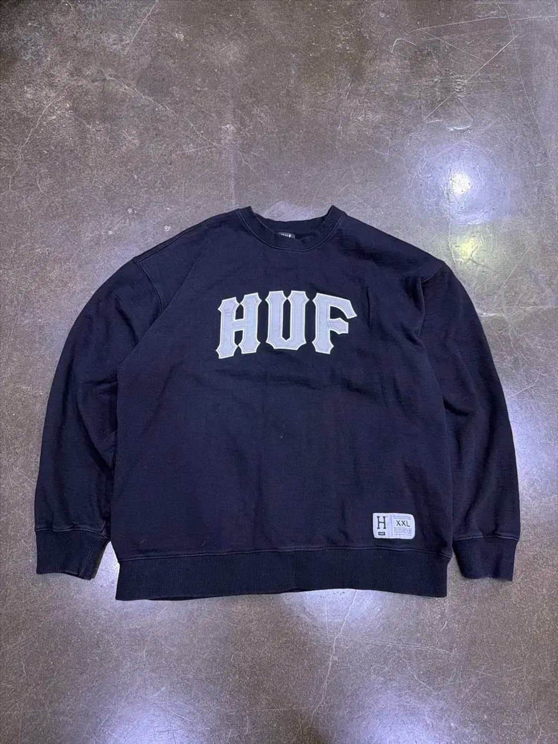 HUF 허프 아치 로고 맨투맨 스웻셔츠 블랙 XXL 상품이미지1