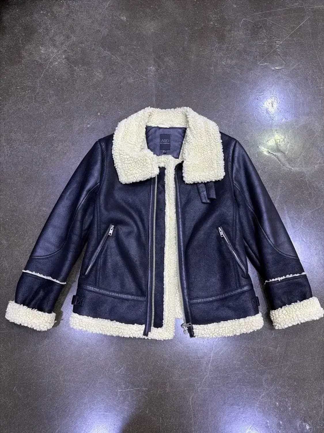 카이아크만 B-3 무스탕 자켓 블랙 L 상품이미지1