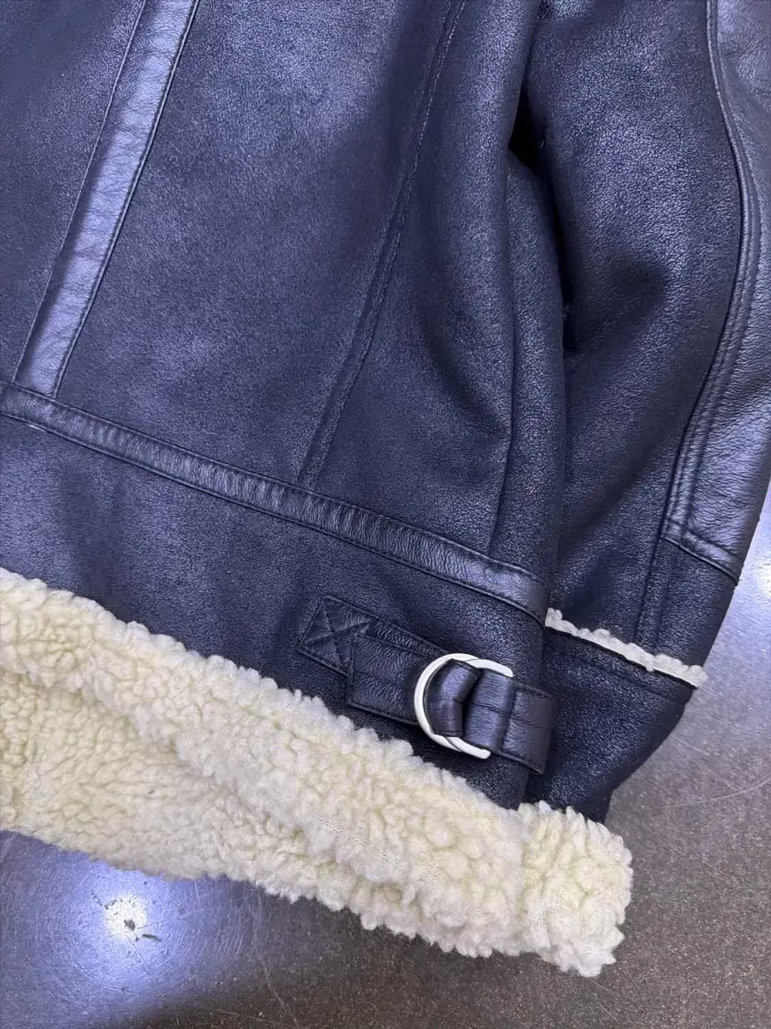 카이아크만 B-3 무스탕 자켓 블랙 L 상품이미지7