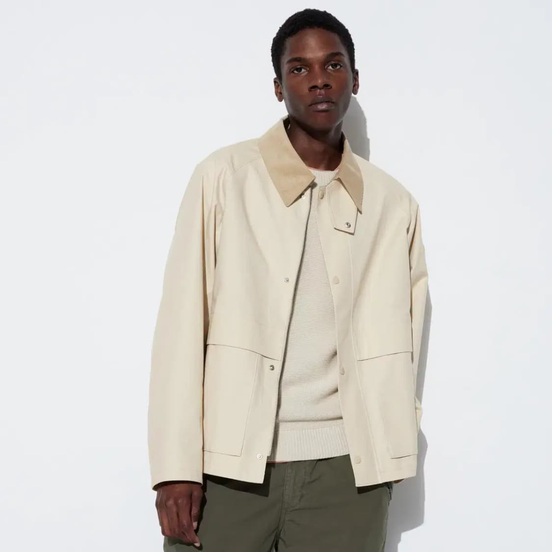 유니클로 쇼츠 유틸리티 블루종 자켓 점퍼 베이지 XL 상품이미지2