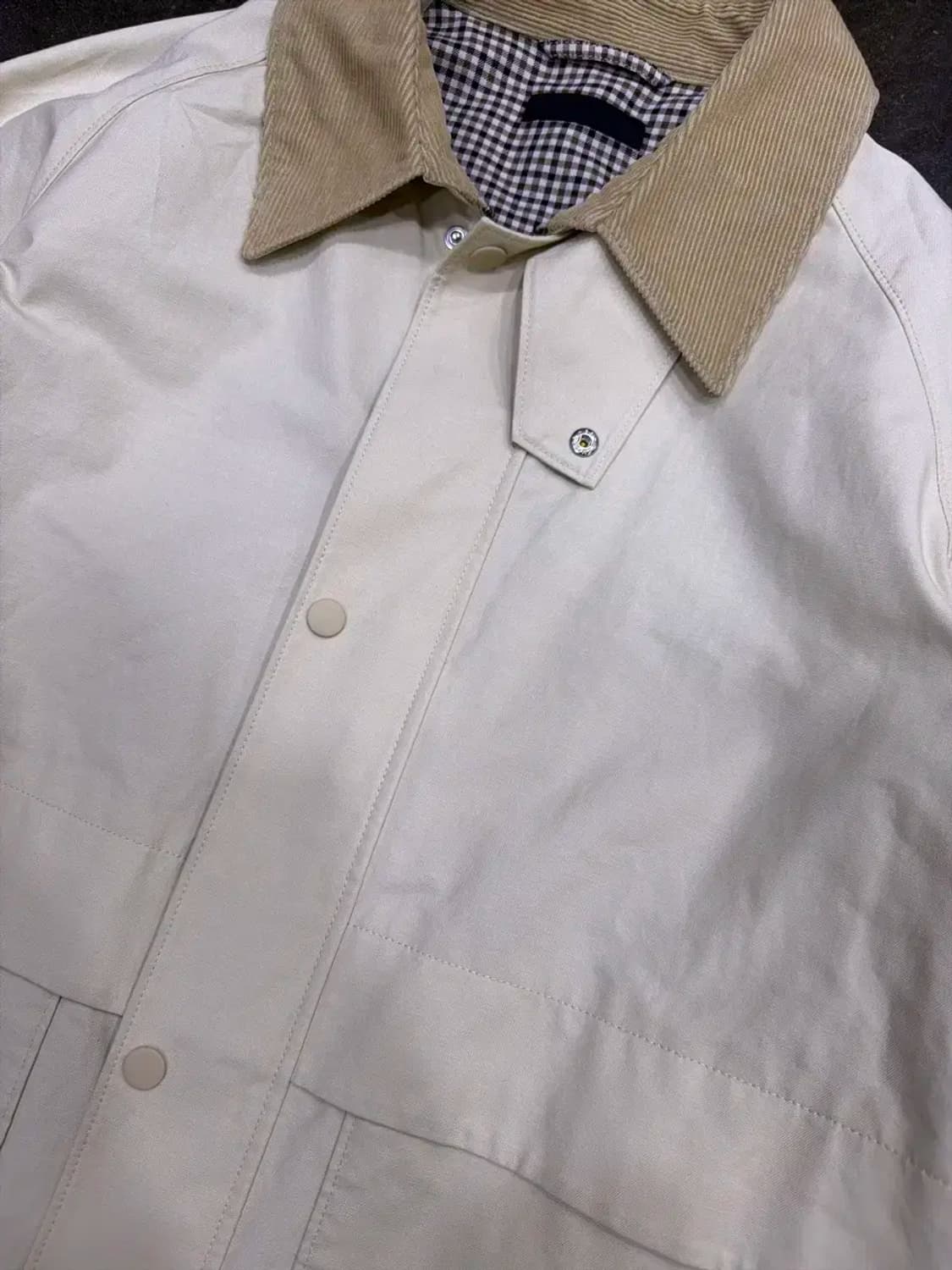 유니클로 쇼츠 유틸리티 블루종 자켓 점퍼 베이지 XL 상품이미지6