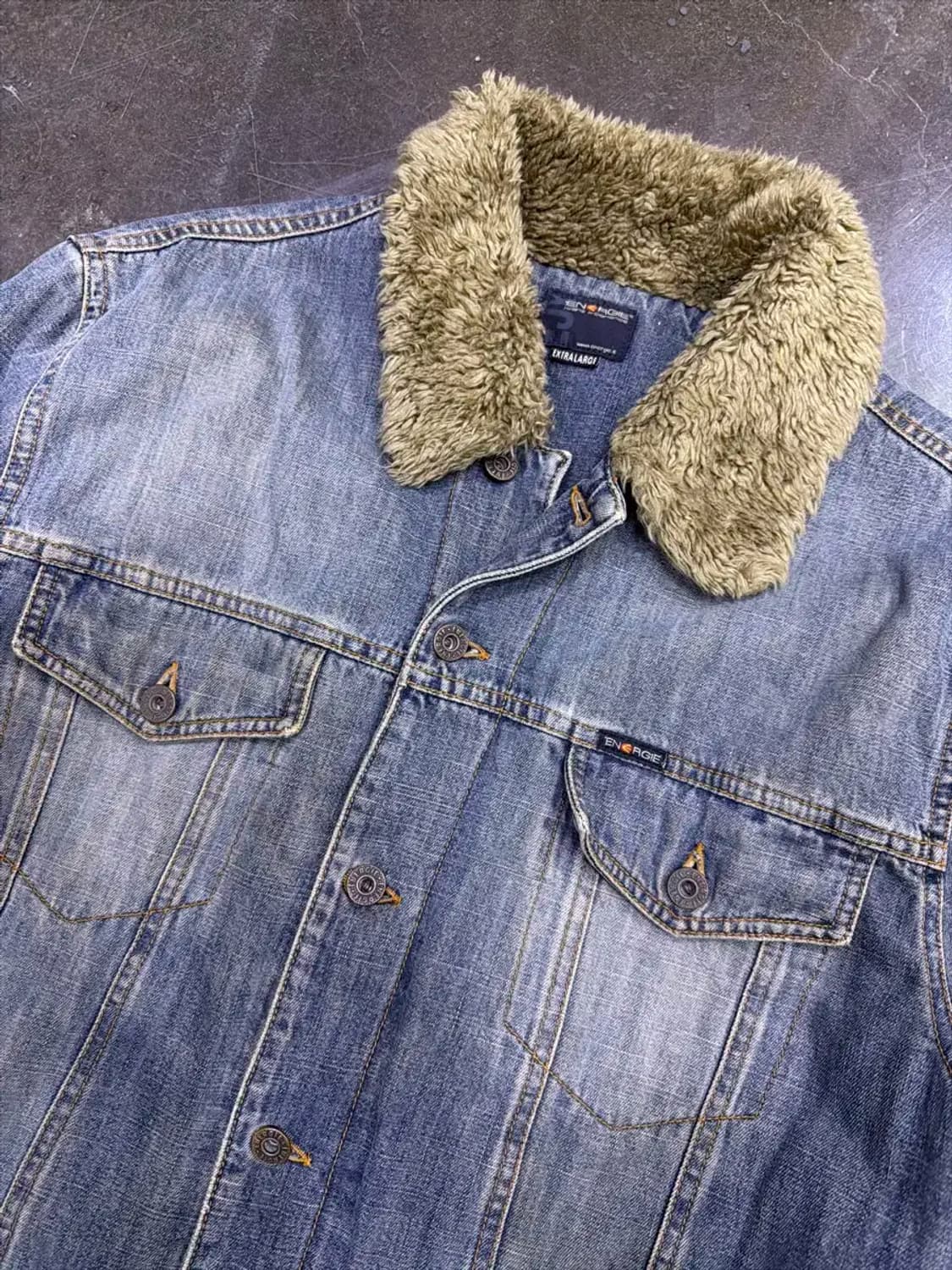 ENERGIE 에너지 쉐르파 양털 빈티지 데님자켓 XL 상품이미지3