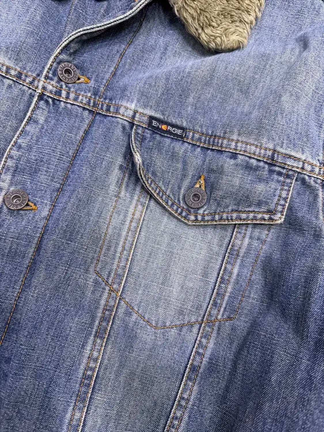 ENERGIE 에너지 쉐르파 양털 빈티지 데님자켓 XL 상품이미지4