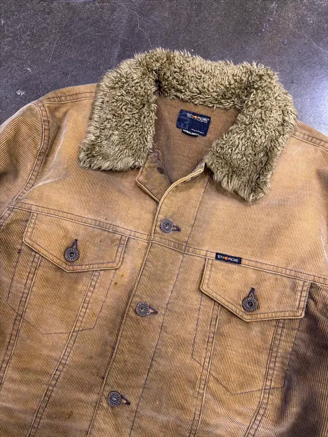 ENERGIE 에너지 쉐르파 양털 빈티지 코듀로이 자켓 XL 상품이미지3