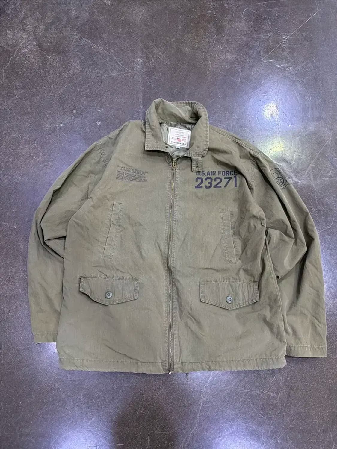 올드크로우 U.S.A 에어포스 항공자켓 올리브 L 상품이미지1