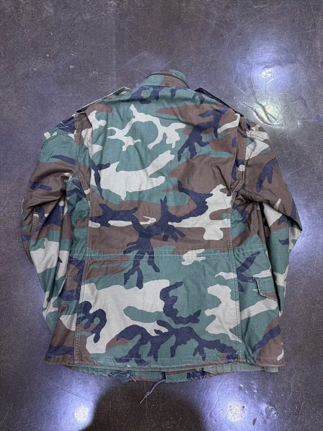 오리지널 M65 우드랜드 밀리터리 카모 필드자켓 야상 S 레귤러 상품이미지2