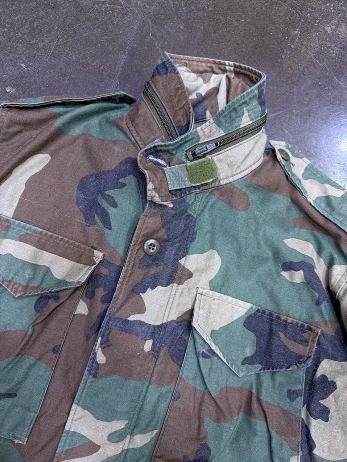 오리지널 M65 우드랜드 밀리터리 카모 필드자켓 야상 S 레귤러 상품이미지3