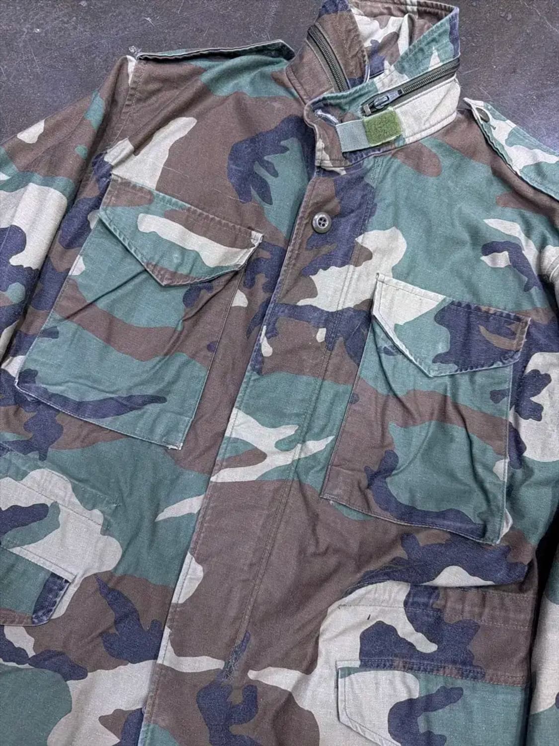 오리지널 M65 우드랜드 밀리터리 카모 필드자켓 야상 S 레귤러 상품이미지4