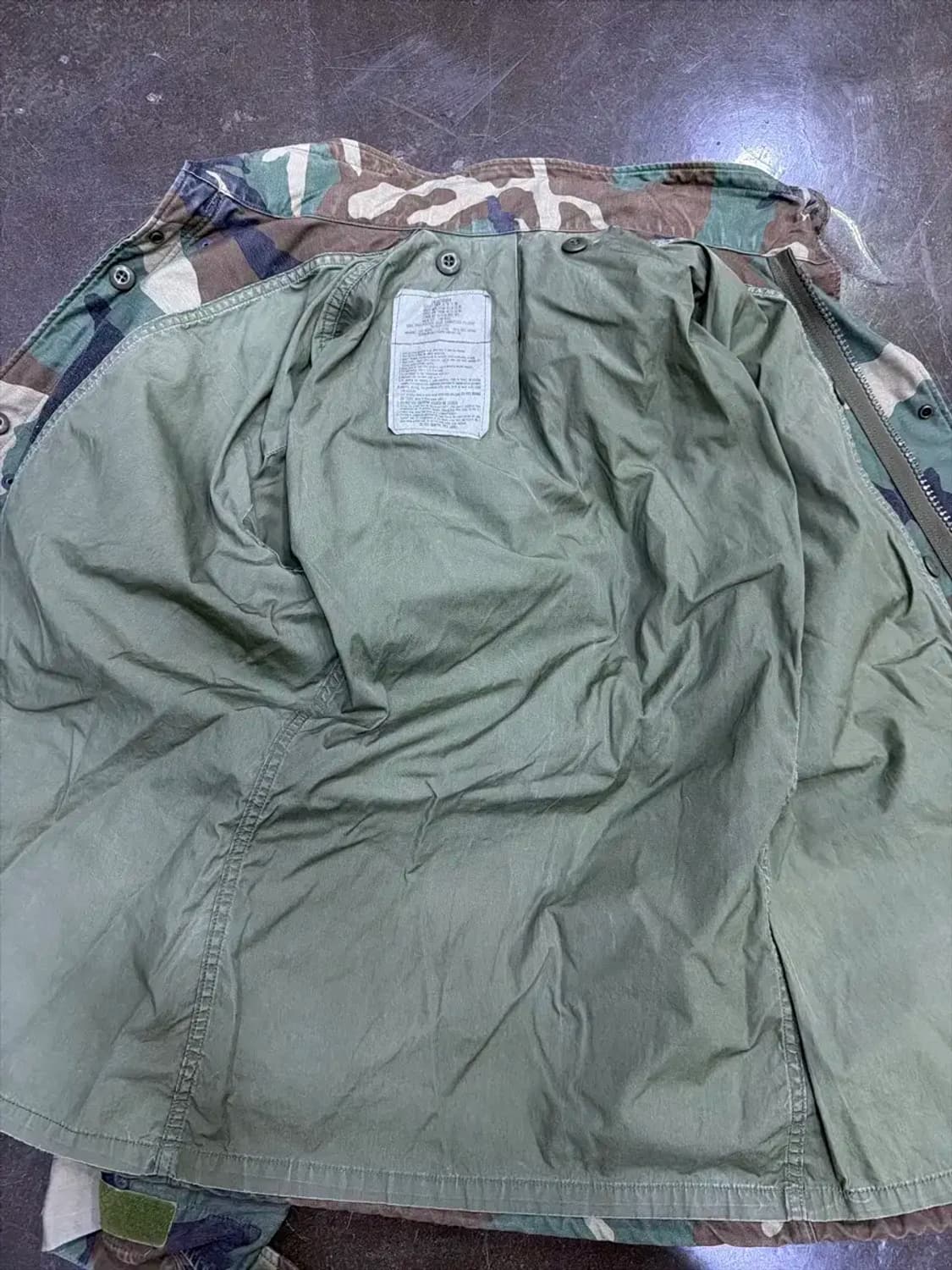 오리지널 M65 우드랜드 밀리터리 카모 필드자켓 야상 S 레귤러 상품이미지7