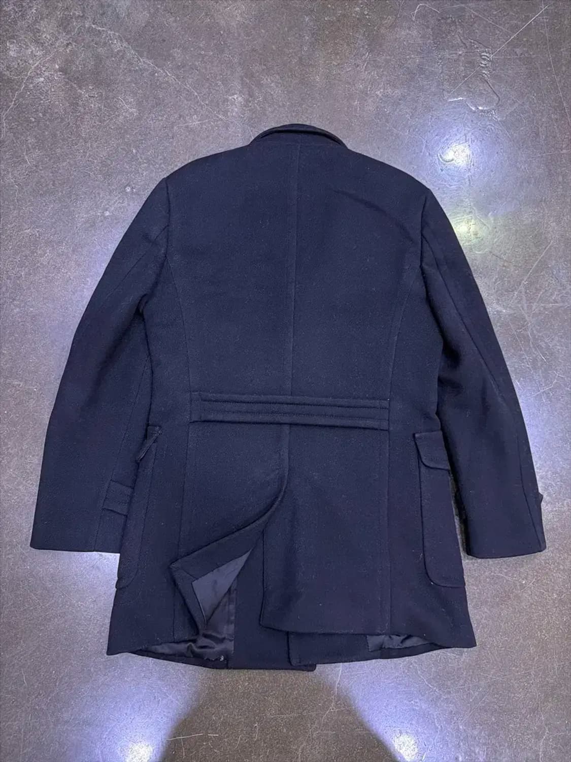 타임옴므 울 캐시미어 블렌드 피코트 블랙 95 상품이미지3