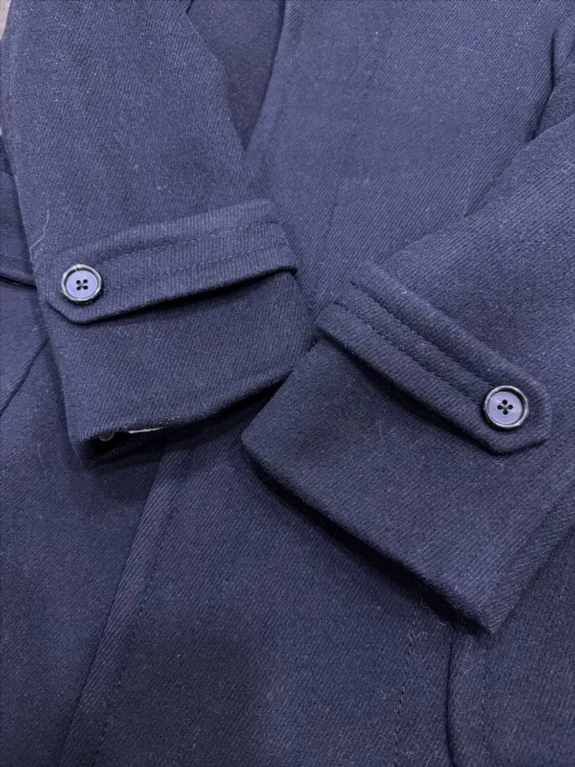 타임옴므 울 캐시미어 블렌드 피코트 블랙 95 상품이미지6