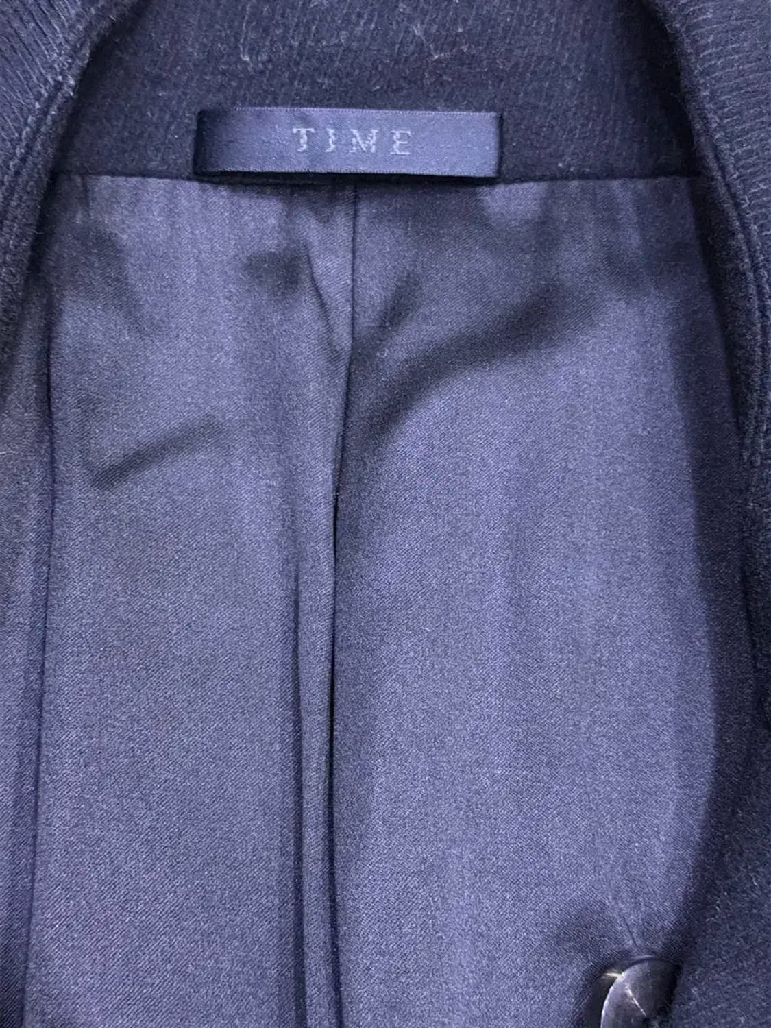 타임옴므 울 캐시미어 블렌드 피코트 블랙 95 상품이미지8