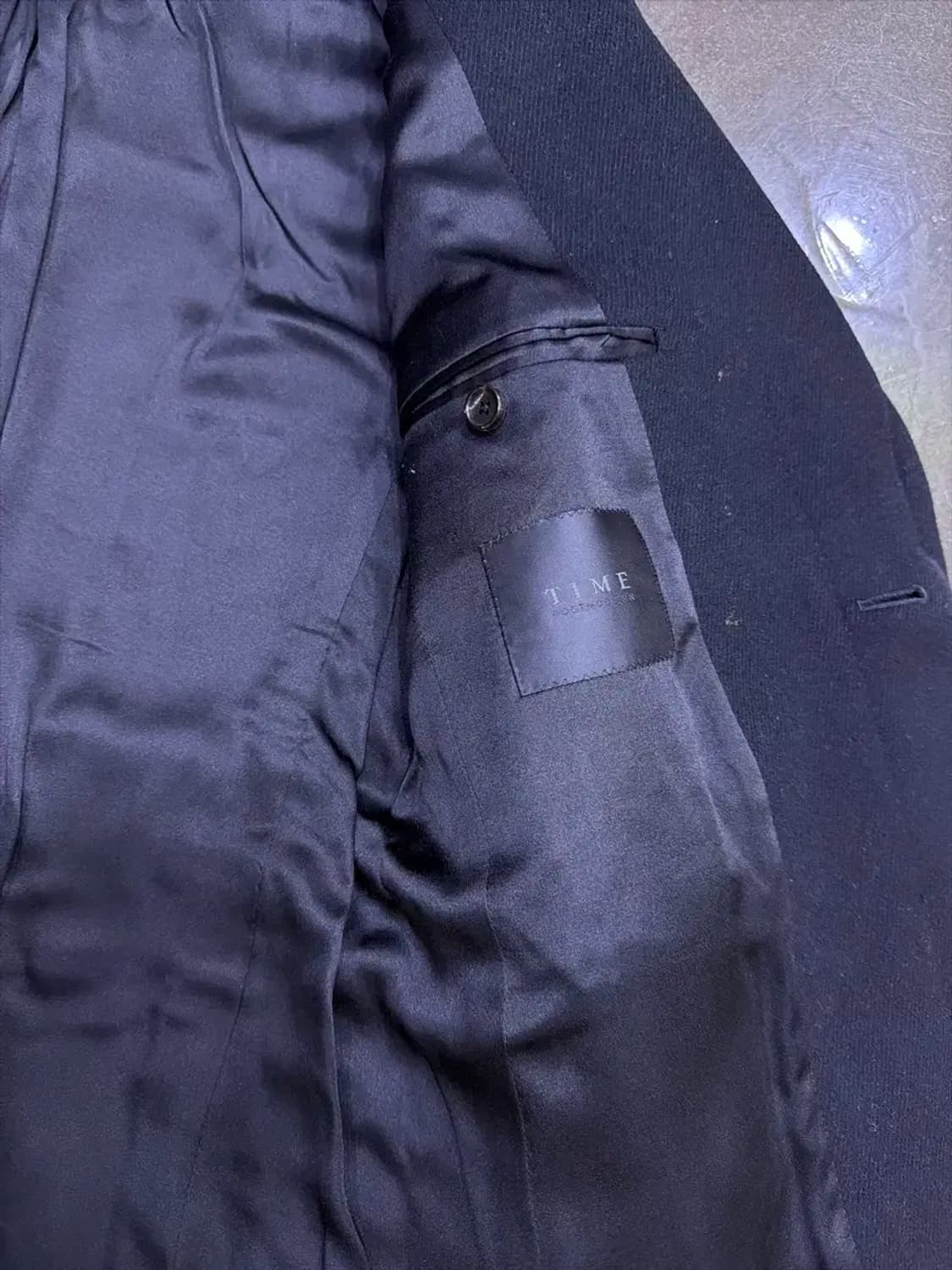 타임옴므 울 캐시미어 블렌드 피코트 블랙 95 상품이미지9