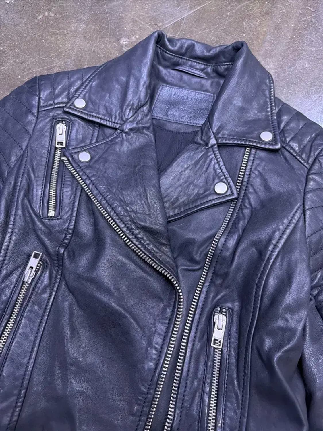 올세인츠 파핀 소가죽 바이커 라이더자켓 32 상품이미지3