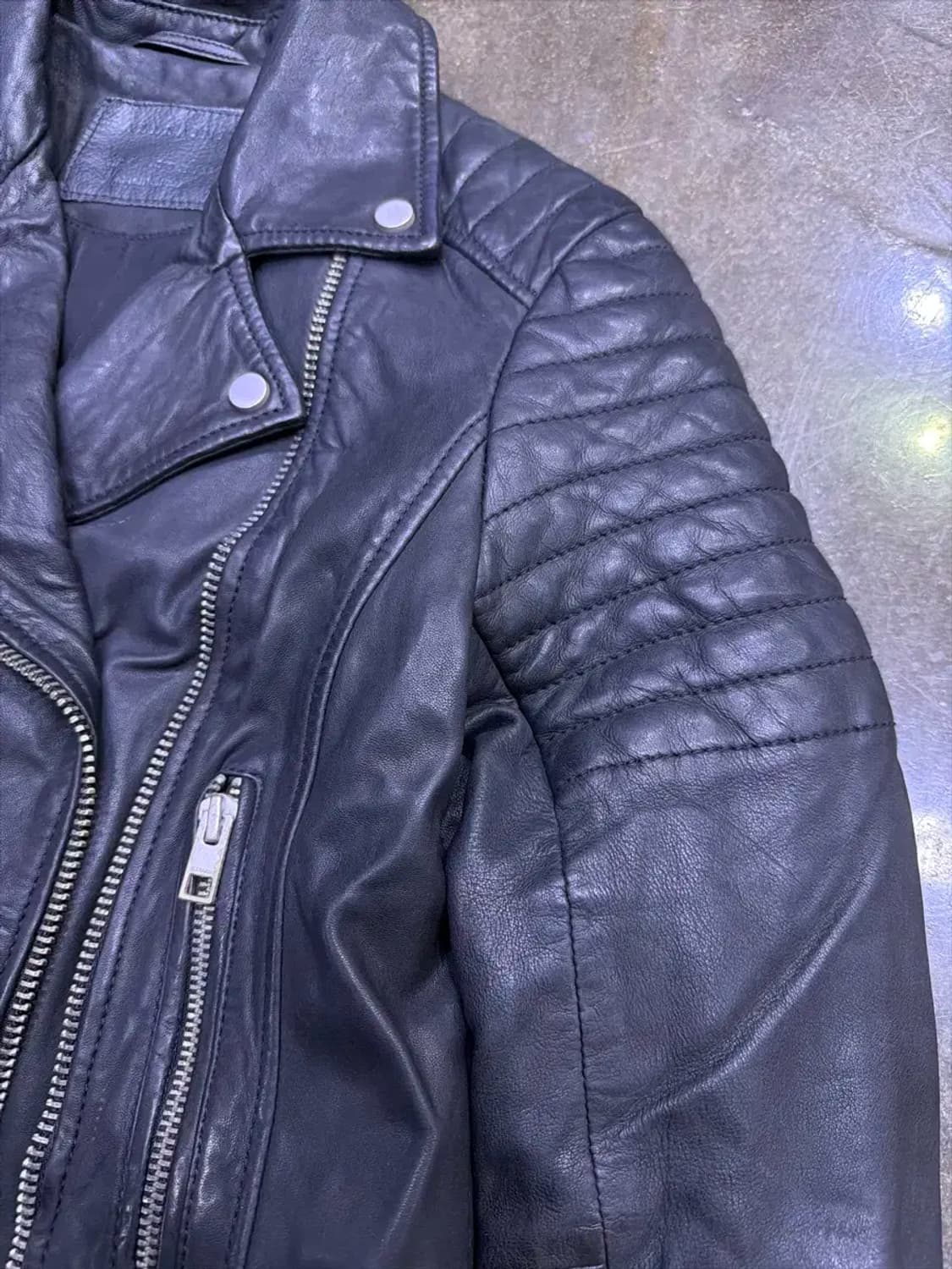 올세인츠 파핀 소가죽 바이커 라이더자켓 32 상품이미지4