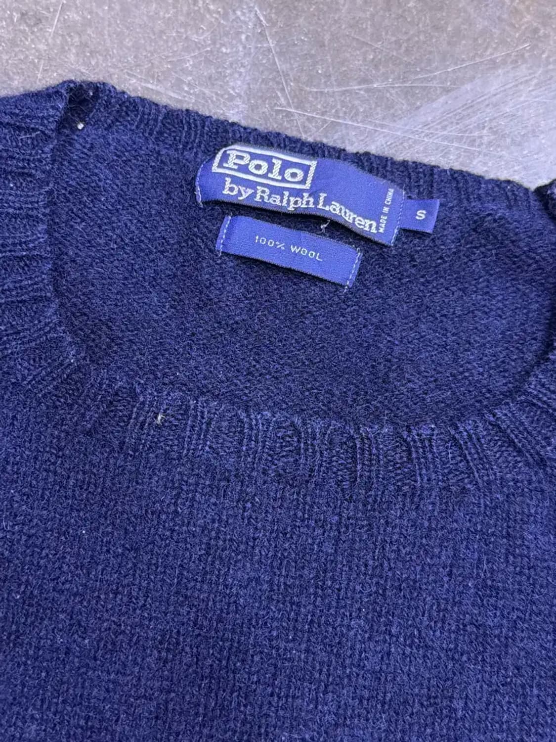 폴로 랄프로렌 울 니트 스웨터 네이비 S 상품이미지5