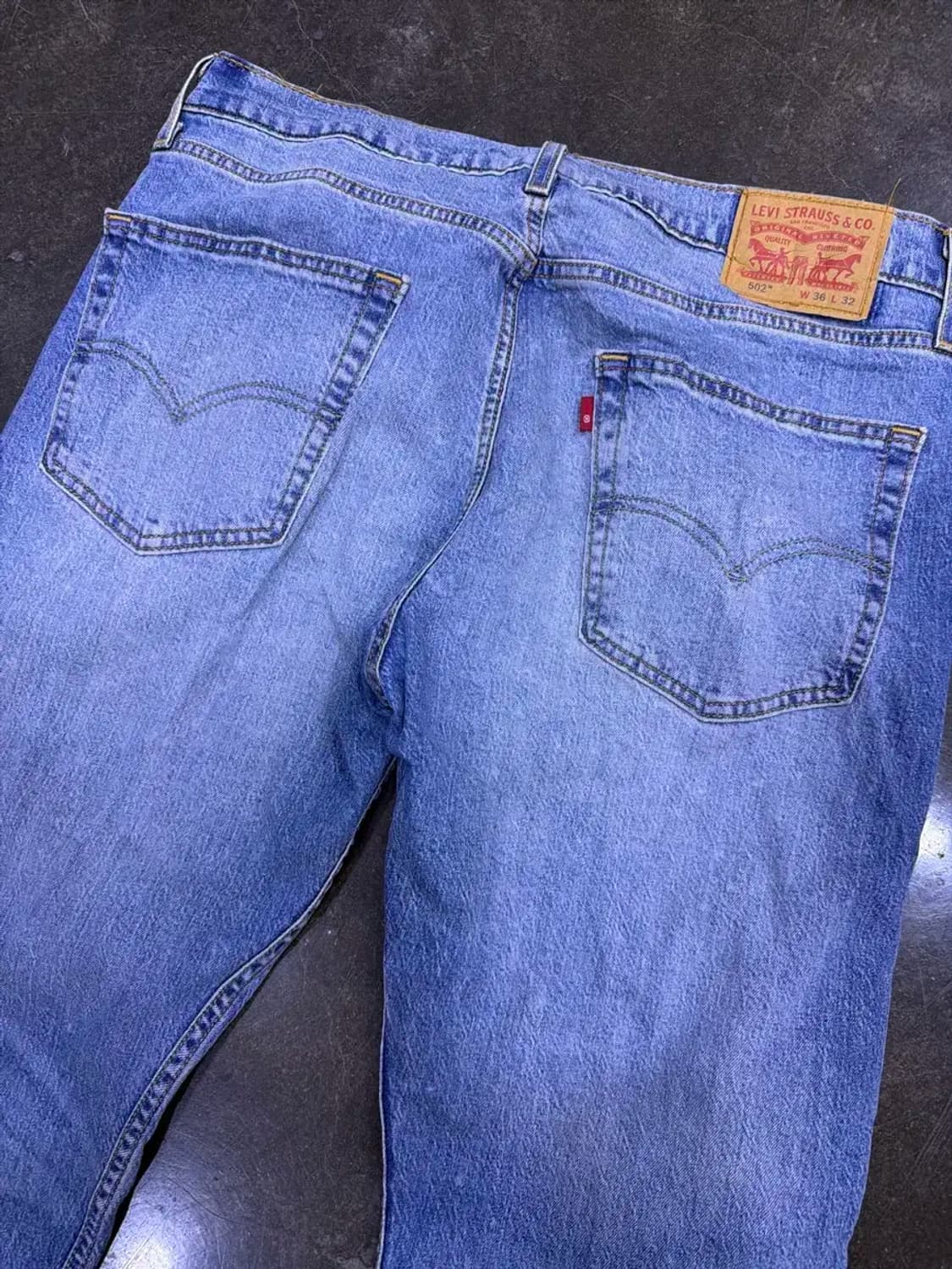 리바이스 502 테이퍼드핏 빈티지 타이 워싱 데님팬츠 36 상품이미지6