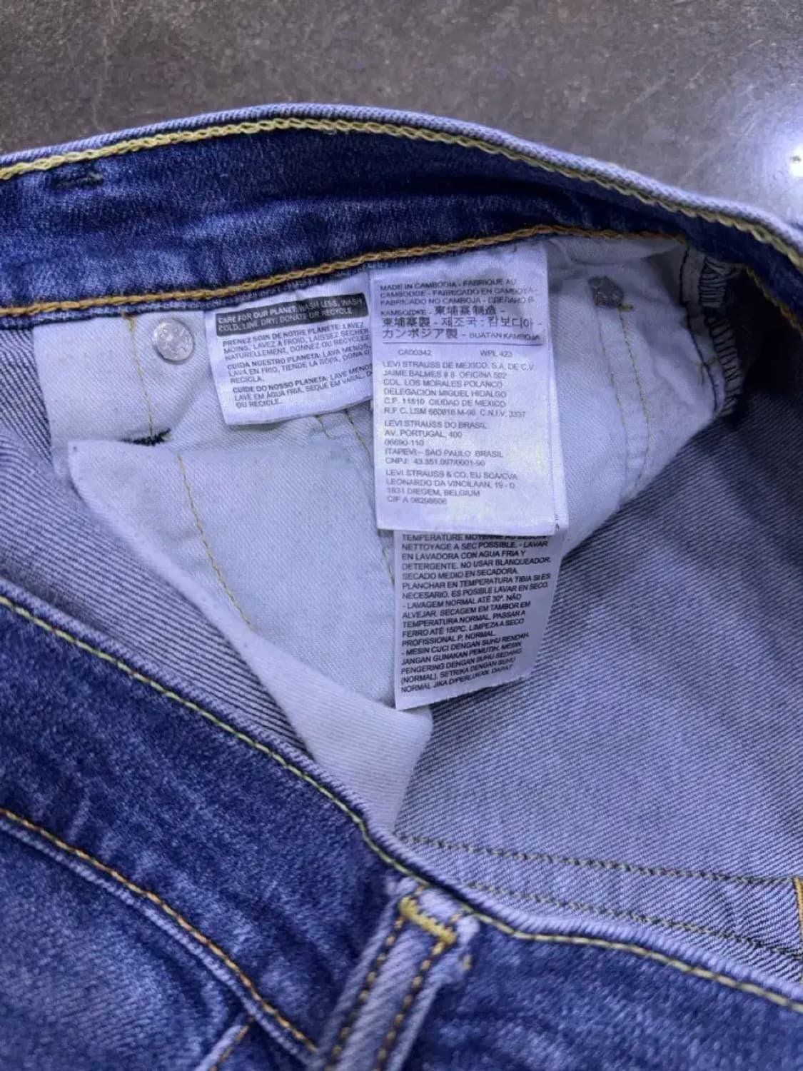 리바이스 513 슬림 스트레이트핏 중청 워싱 데님팬츠 32 상품이미지9