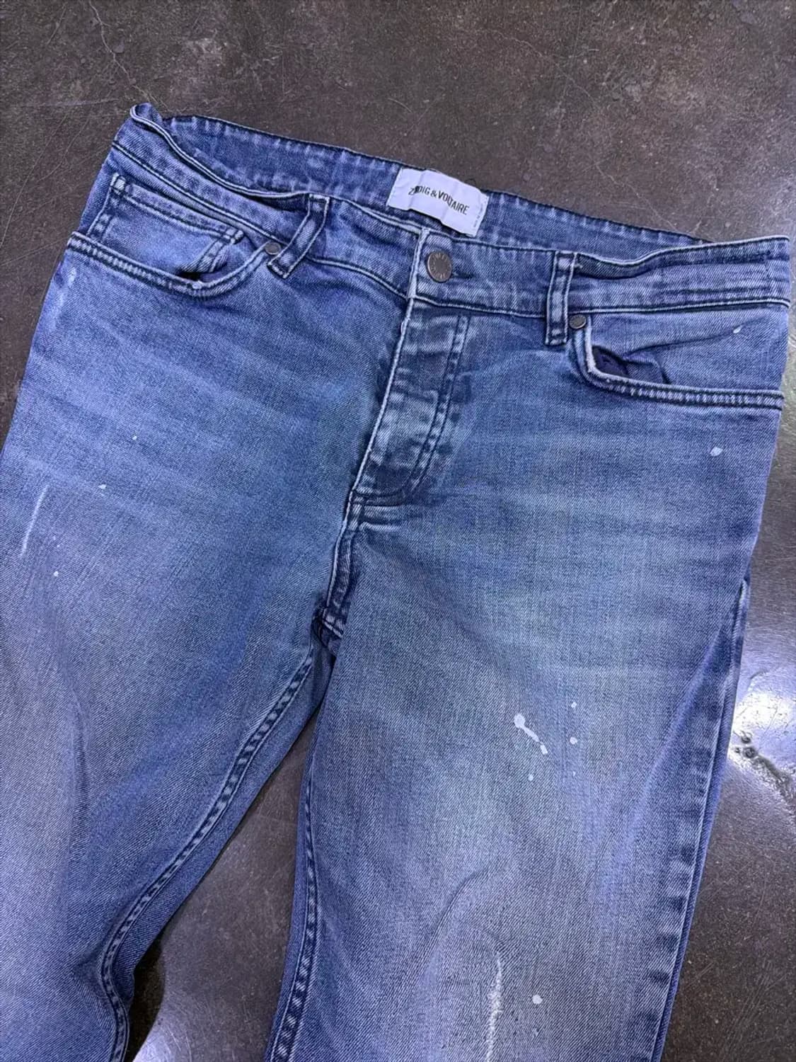 쟈딕앤볼테르 빈티지 워싱 데미지 슬림핏 데님팬츠 30 상품이미지3